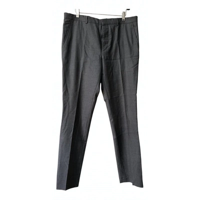 Pre-owned Marni Wool Trousers In Anthracite