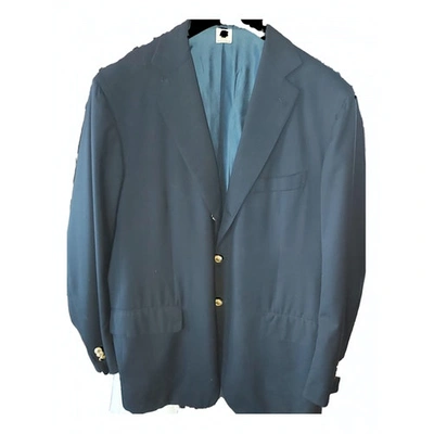 Pre-owned Borrelli Wool Waistcoat In Blue
