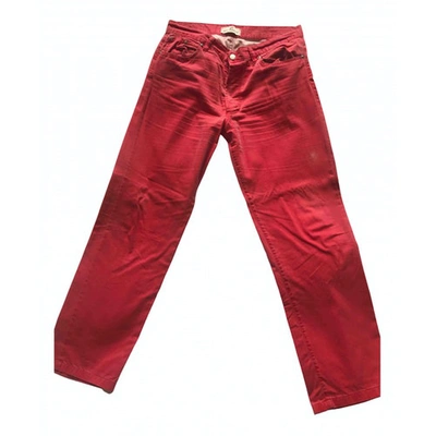 Pre-owned Bleu De Paname Trousers In Red