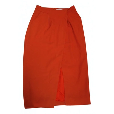 Pre-owned Finders Keepers Mid-length Skirt In Orange