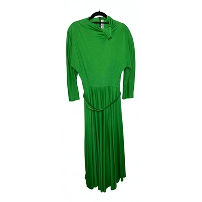 Pre-owned Pierre Balmain Wool Mid-length Dress In Green