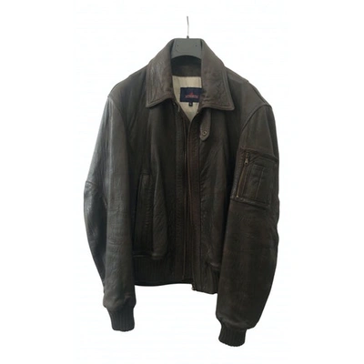 Pre-owned Museum Brown Leather Jacket