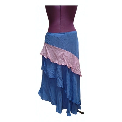 Pre-owned Preen Mid-length Skirt In Blue