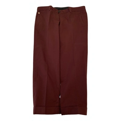 Pre-owned Mauro Grifoni Trousers In Burgundy