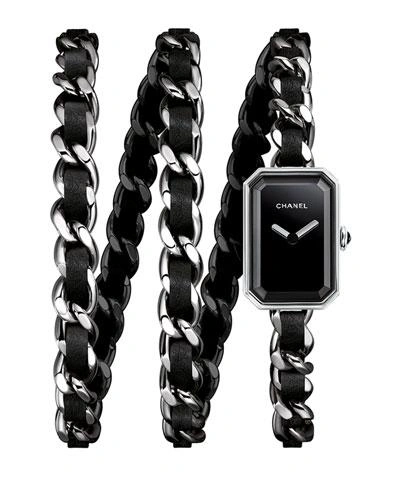 Pre-owned Chanel Premi&egrave;re Rock Steel Triple Wrap Watch