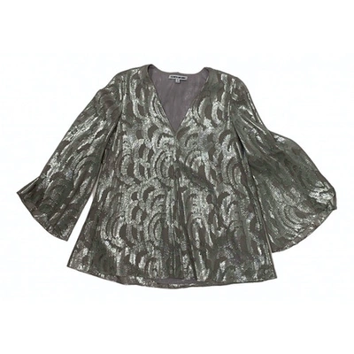 Pre-owned Elizabeth And James Silk Blouse In Grey