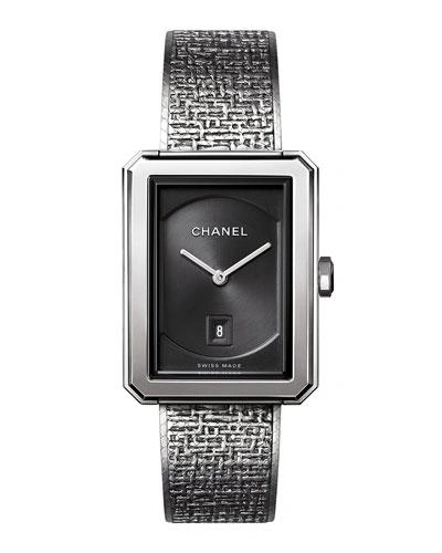Pre-owned Chanel Boy-friend Tweed Watch