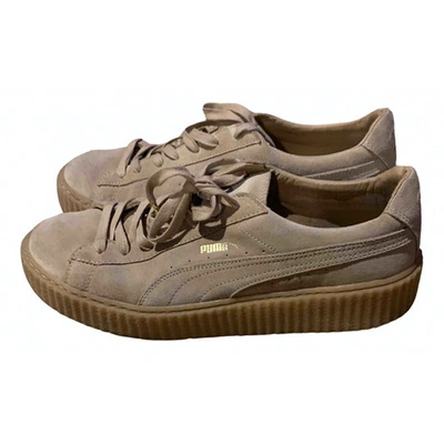 Pre-owned Puma Low Trainers In Camel