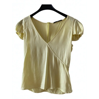 Pre-owned Hugo Boss Silk Blouse In Yellow
