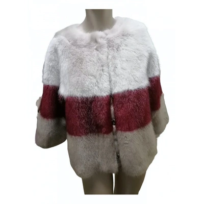 Pre-owned Monnalisa Faux Fur Short Vest In Beige