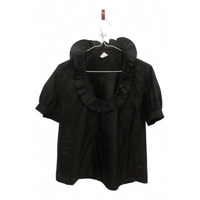 Pre-owned Jcrew Silk Blouse In Black