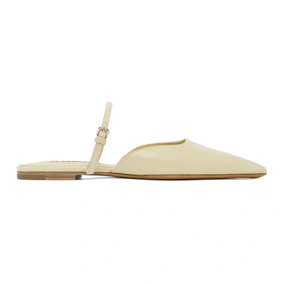 Jil Sander Yellow Open Back Ballerina Flats In 750-open Ye