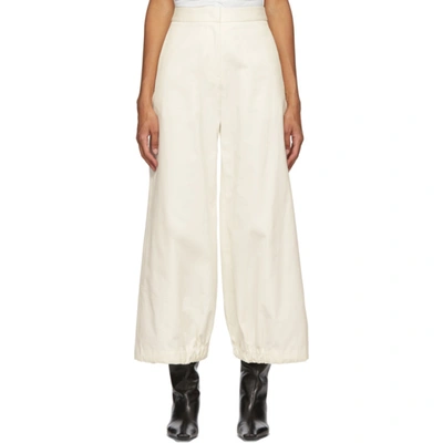 Edit Off-white Drawcord Trousers In 000 Ivory