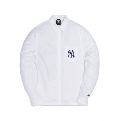 Pre-owned Kith  For Major League Baseball New York Yankees Collared Buttondown Shirt White