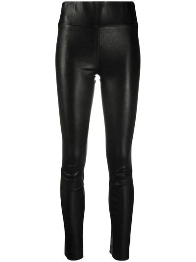 Sprwmn High Waisted Skinny Trousers In Black
