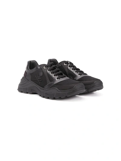 Philipp Plein Kids' Low-top Trainers In Black