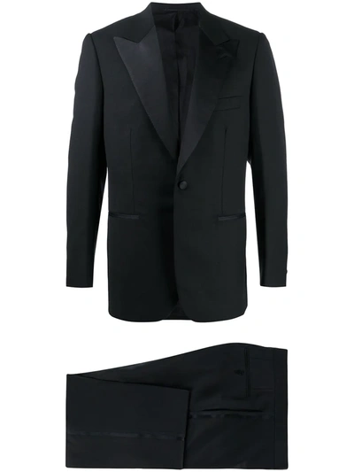 Brioni Single-breasted Dinner Suit In Black