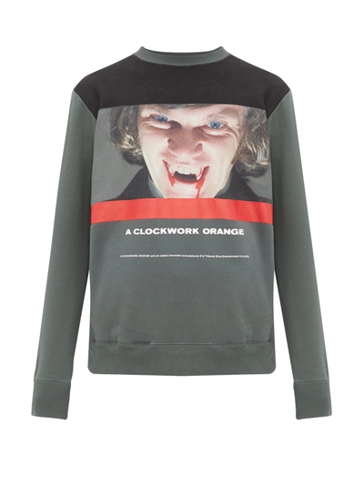 Undercover A Clockwork Orange Print Cotton Sweatshirt In Military Green