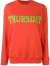 Alberta Ferretti Thursday Jersey Sweatshirt In Red