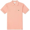 Lacoste Pique Classic Fit Polo Shirt In Pink