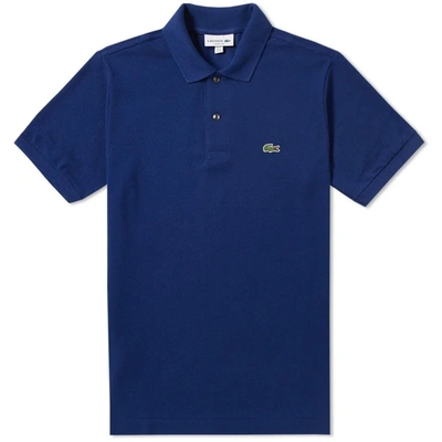 Lacoste Classic Cotton Pique Fashion Polo Shirt In Blue