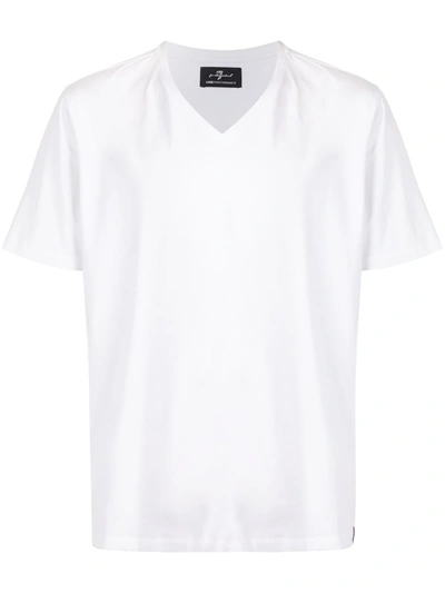 7 For All Mankind V-neck T-shirt In White