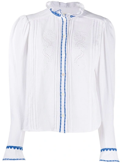 Isabel Marant Étoile Rosie Embroidered Blouse In White