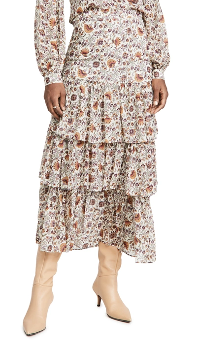 Veronica Beard Shailene Maxi Skirt In Bone Multi