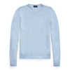 Ralph Lauren Washable Cashmere Sweater In Light Blue Heather
