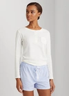 Ralph Lauren Striped Cotton-blend Sleep Short In Blue Stripe