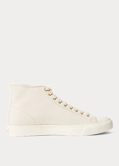 Double Rl Mayport Canvas Sneaker In Brown