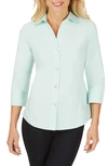 Foxcroft Paityn Non-iron Cotton Shirt In Creme De Mint