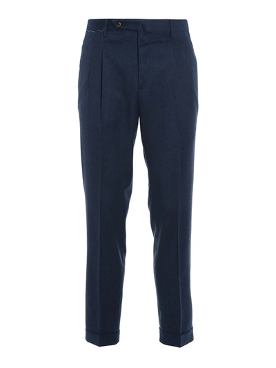 Pt01 Wood Trousers In Blue