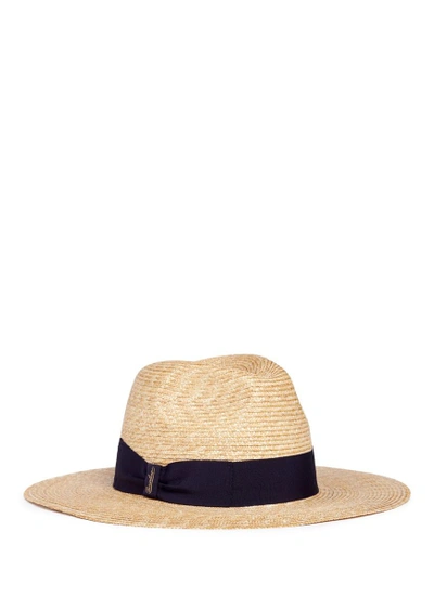 Borsalino 'cappello' Ribbon Bow Straw Fedora Hat