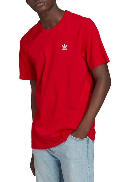Adidas Originals Essentials T-shirt In Red In Scarlet/white