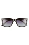 Quay Legacy 55mm Sunglasses In Black/ Smoke Gradient