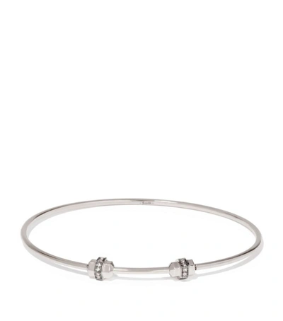 Annoushka White Gold And Sapphire Charm Bangle