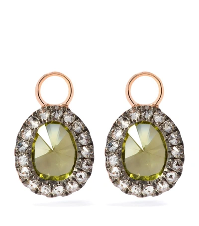 Annoushka Dusty Diamonds 18ct Rose Gold Peridot Mini Earring Drops