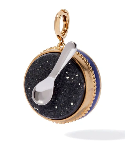 Annoushka Mythology 18ct Gold Lapis Lazuli & Drusy Caviar Charm