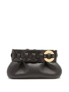 Chloé Darryl Braided Grained-leather Clutch Bag In Black