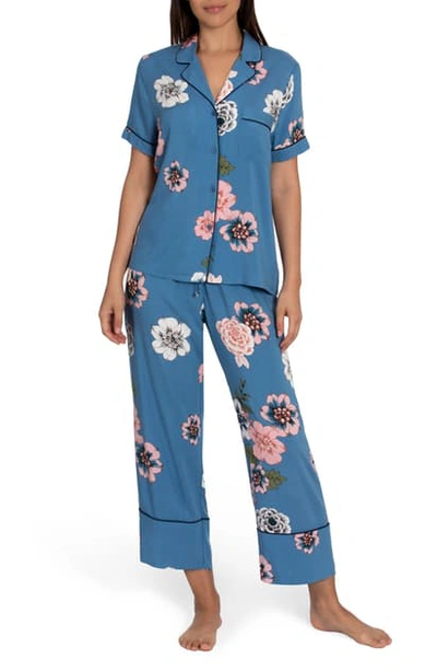In Bloom By Jonquil Golden Slumbers Crop Pajamas In Blue