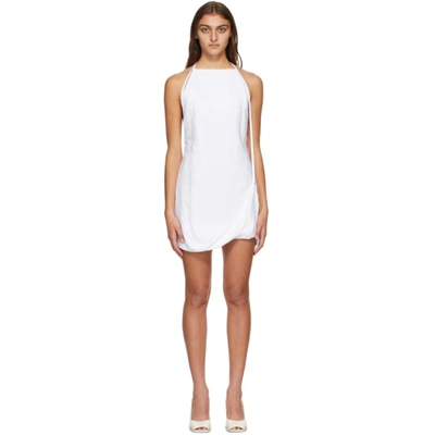 Jacquemus White 'la Robe Figuerolles' Dress In Ecru