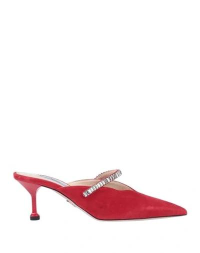 Prada Mules And Clogs In Red