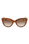 Victoria Beckham 53mm Gradient Cat Eye Sunglasses In Caramel Pearl/ Brown Gradient