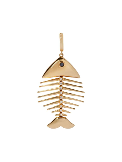 Annoushka Yellow Gold And Diamond Fish Bones Charm