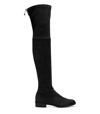 Stuart Weitzman Lowland Suede Over-the-knee Boots In Black