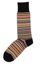 Paul Smith Multi-striped Socks In Black Grey