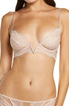 Thistle & Spire Kane Cutout Lace Underwire Bra In Blush