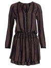 Rails Women's Jasmine Metallic Striped Blouson Dress In Midas Stripe