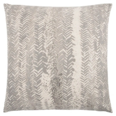 Rizzy Home Veritcal Stripe Down Filled Decorative Pillow, 20" X 20" In Gray